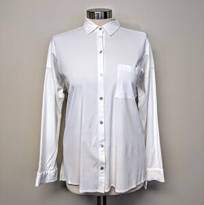 J.Jill Stretch Cotton Button Down Shirt